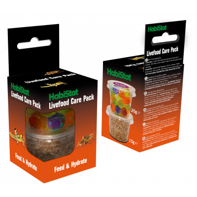 Pack d'alimentation/eau en gel pour insectes "Live food care pack" Habistat