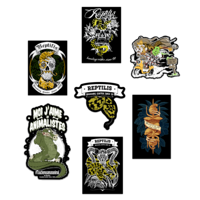 Stickers collection complète Reptilis