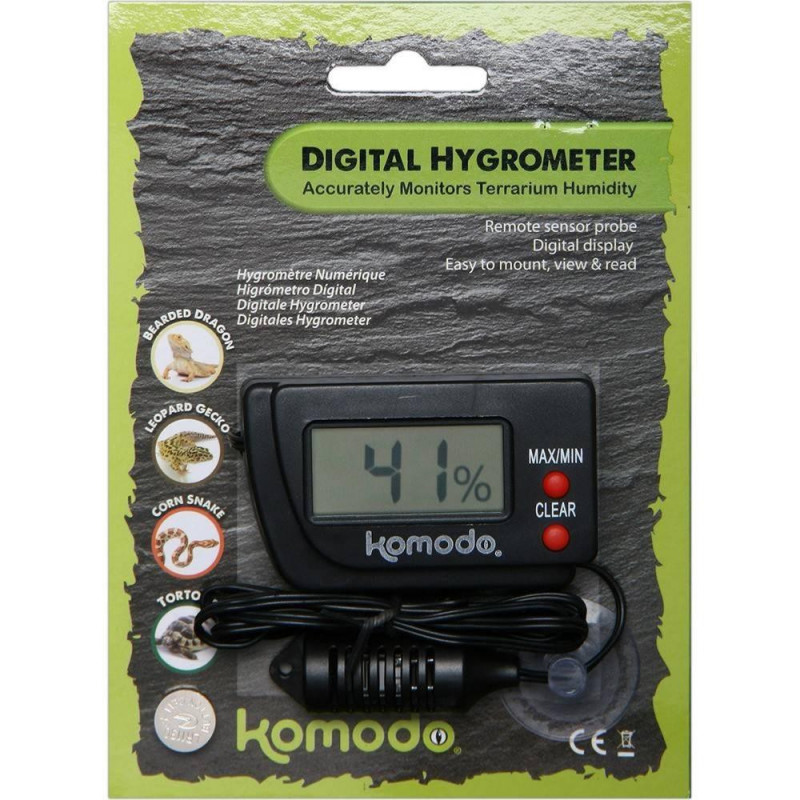 Température mini analogique hygromètre Forme Ronde thermomètre hygromètre  for Reptile réservoir